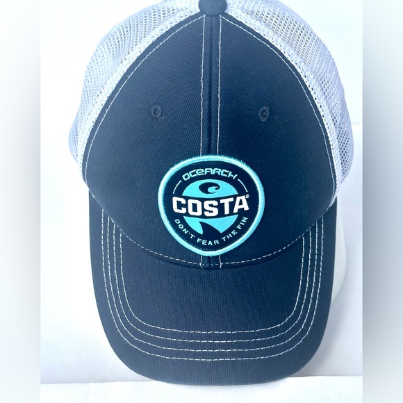 Costa Del Mar Ocearch "Don't fear the Fin" Mesh Back Adj. Trucker Hat NEW OSFM - Picture 1 of 10